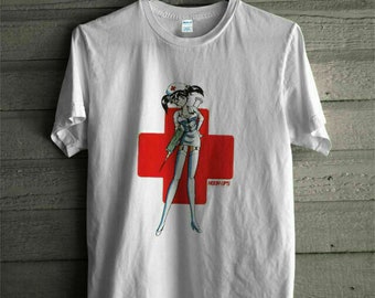 NEW RARE Hook Ups Skateboards Nurse Men's Unisex T-shirt