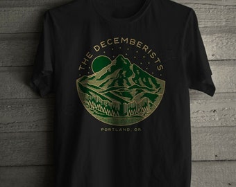 Maglietta unisex da uomo con il logo della rock band The King Is Dead dei DECEMBERISTS