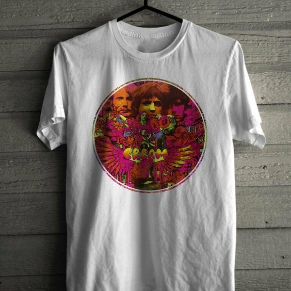 CREAM Disraeli Gears Album Custom Classic Pop Rock band T-shirt unisexe pour hommes