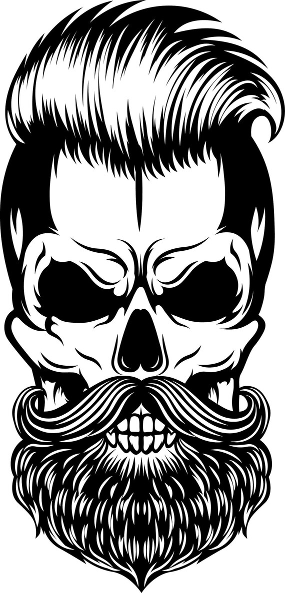Bearded Skull Svg