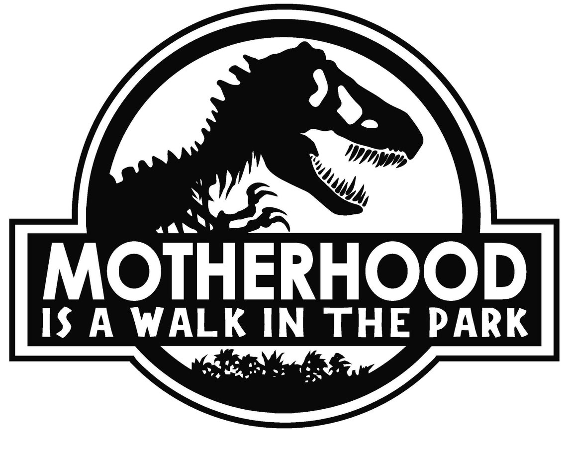Motherhood is a walk in the park svg dinosaur svg motherhood | Etsy