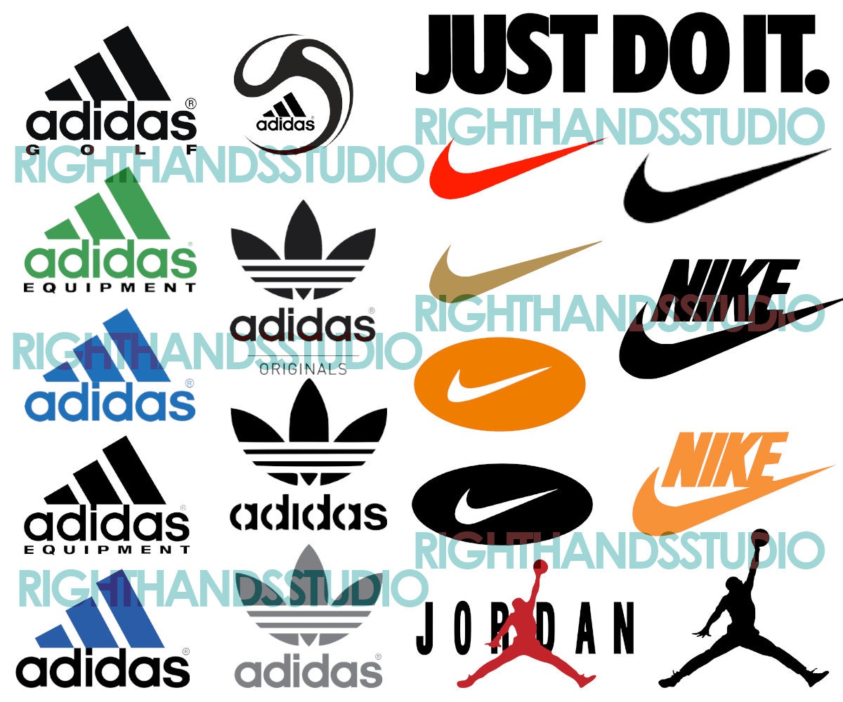 21 Individual Files.SVG format.3 Popular Sport brands Logo | Etsy