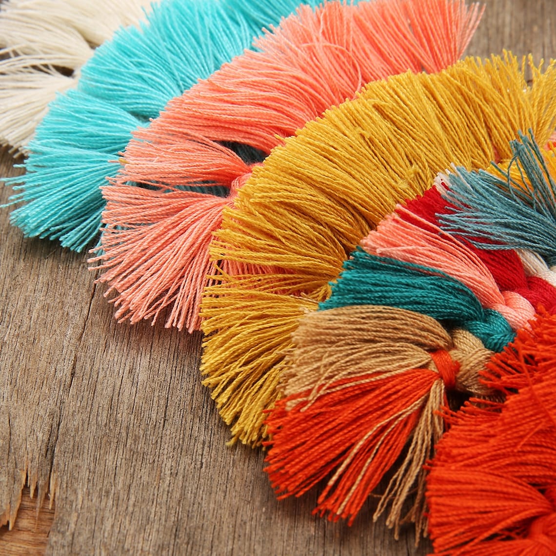 Yarn Earrings Tassel Earrings dangle earrings statement Etsy