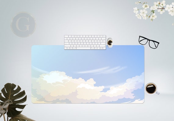 Sunny Day Anime Sky Gaming Desk Mat with Multiple Size Options, Extra Large Desk Mat For, Gift For Coworker, Extended Mouse Pad Cute