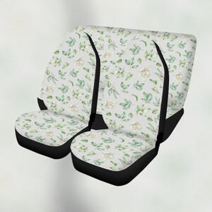 Boho Car Seat Covers Green leaves Cottagecore Seat Covers for vehicle, Nature car interior decor, cute car accessories gift women car decor