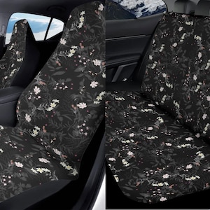 Fundas de asiento de coche de flores brujas, fundas de asiento Boho Cottagecore para vehículo, decoración interior de coche Boho, accesorios de coche lindo regalo boho floral