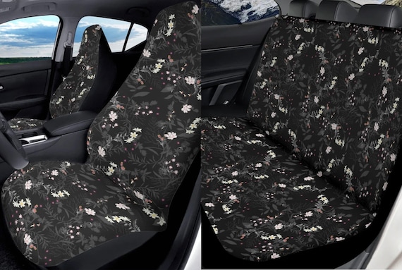 Witchy flowers Car Seat Covers, Boho Cottagecore Seat Covers for vehicle, Boho car interior decor, cute car accessories gift boho floral