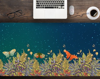 Wildflower Desk Mat Extend Gaming Mouse Pad Large Mousepad with Stitched Edges, Keyboard Mouse Mat Desk Pad for Work Game Office Home XXL