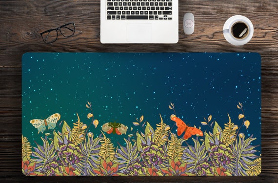 Wildflower Desk Mat Extend Gaming Mouse Pad Large Mousepad with Stitched Edges, Keyboard Mouse Mat Desk Pad for Work Game Office Home XXL