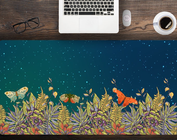 Wildflower Desk Mat Extend Gaming Mouse Pad Large Mousepad with Stitched Edges, Keyboard Mouse Mat Desk Pad for Work Game Office Home XXL