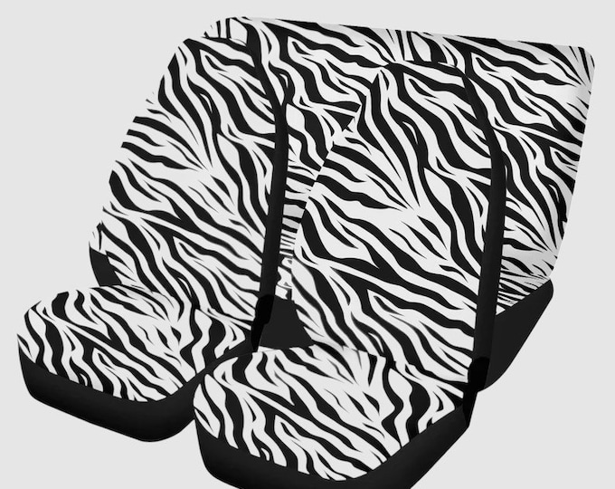 Zebra pattern Car Seat Covers, Nature animal Cottagecore Seat Covers for vehicle, animal print car interior decor, cute car accessories gift