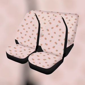 Car Seat Cover Kawaii Cute Strawberry Seat Covers for Car for Women, Car Seat Covers for Vehicle, Car Seat Cover Set, Car Cover for Seats
