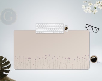Floral Cottagecore Desk Mat, Extended Mouse Pad
