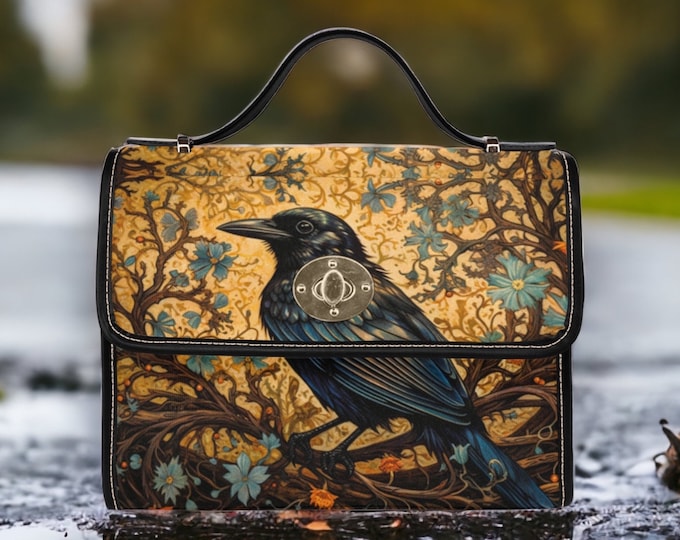 Crow Witchy bag Witchie Accessorie Bag, Goth Witch Crossed Body Bag Raven Witchcraft Bag, Goth Decorative bag, Organized Witch Bag