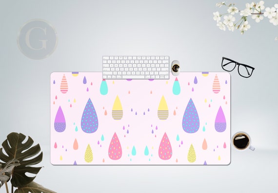 Cute colorful Shapes Kawaii Extra Large Desk Mat with Multiple Size Options, Home Office Desk Decor, Gift For Coworker, Extended Mouse Pad