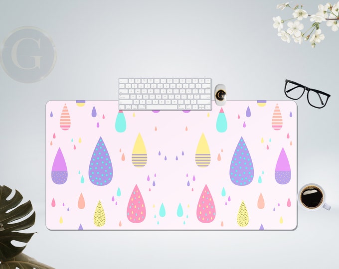 Cute colorful Shapes Kawaii Extra Large Desk Mat with Multiple Size Options, Home Office Desk Decor, Gift For Coworker, Extended Mouse Pad