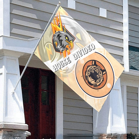 House Divided Flag, Custom House Divided Flag, Football Flag, College Basketball Flag, College Football Club Flag, Team Flag House Divided