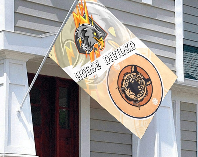 House Divided Flag, Custom House Divided Flag, Football Flag, College Basketball Flag, College Football Club Flag, Team Flag House Divided