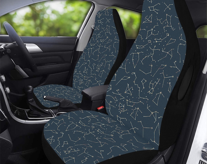 AStrological Constellations Car Seat Covers, Astrology Cottagecore witchy Seat Covers for vehicle, Cute car interior decor for women drivers