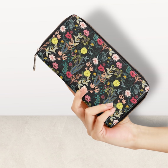 Cottagecore Wildflower Wallet, Cottagecore Witchy Wallet, Witchy Herbs Wallet, Dark Academia Wallet , Witchy Purse Kitchen Witch Herbs