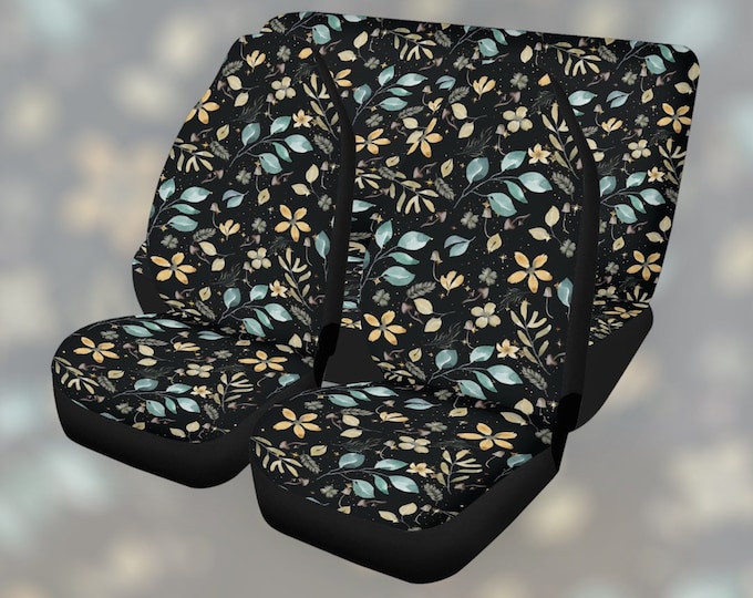 Cottagecore Vehicle Car Seat Covers, Nature Cottagecore Cute Car Seat Covers for vehicle, Witchy car interior decor, car accessories gift