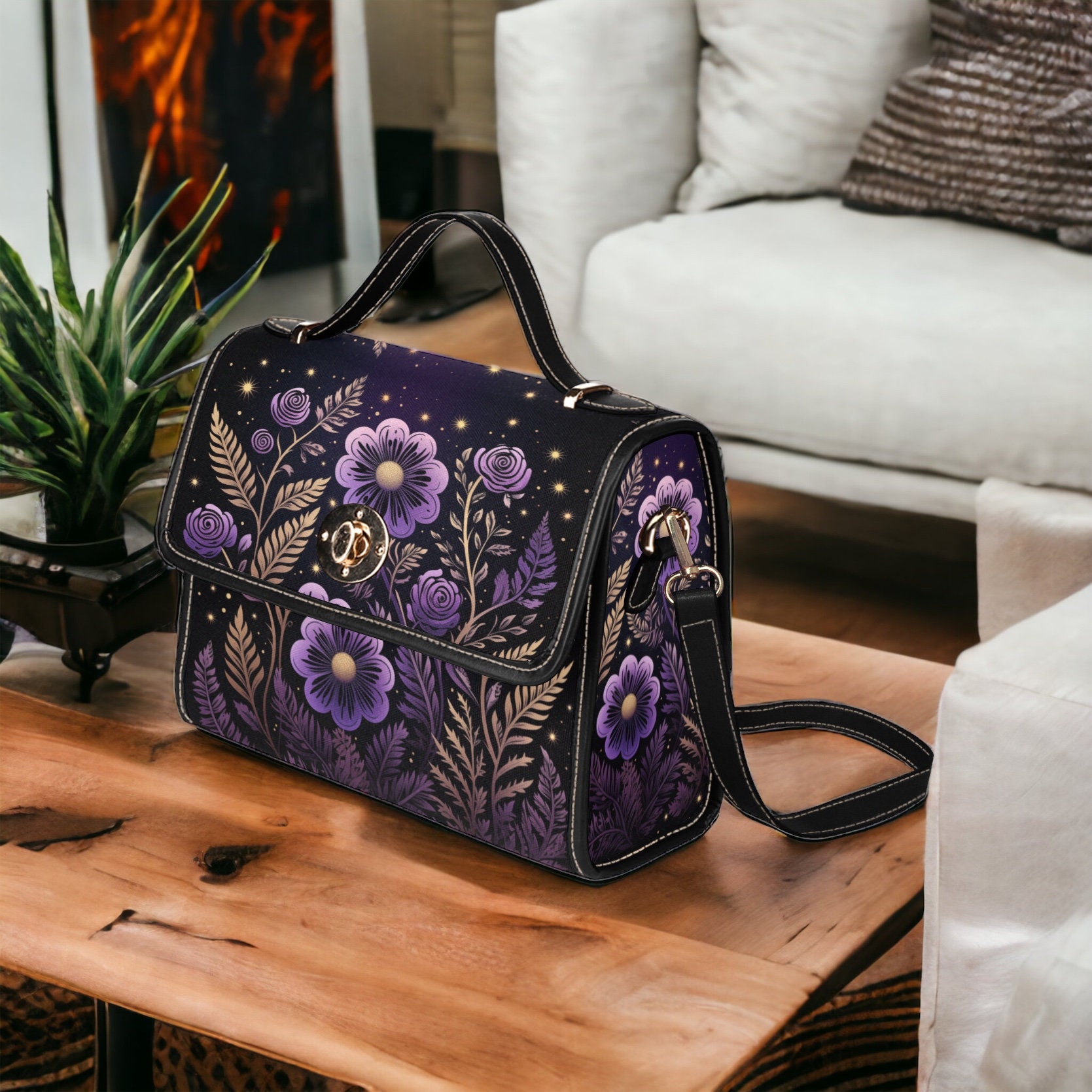 Purple Handbag Etsy Canada
