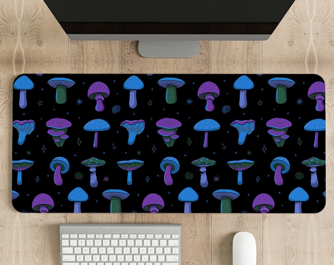 Mushroom cottagecore Desk Mat, Nature boho gaming large Mouse Pad XXL Gaming, Free Shipping Multiple Sizes Available