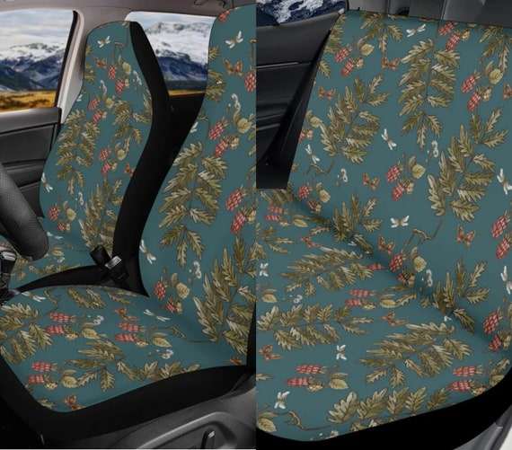 Nature Fern Green Car Seat Covers, Nature Cottagecore Seat Covers for vehicle, Nature car interior decor, car accessories gift, car decor