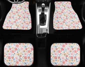 Hippie Car Floor Mats, 1pc Cute Retro aesthetic Car Accessories for women