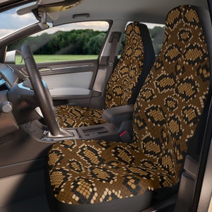 Snake Skin Print Aesthetic Car Seat Covers, Nature Animal Print Seat Covers for vehicle, Nature car interior decor, car accessories gift