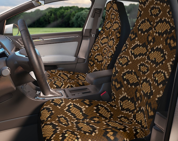 Snake Skin Print Aesthetic Car Seat Covers, Nature Animal Print Seat Covers for vehicle, Nature car interior decor, car accessories gift