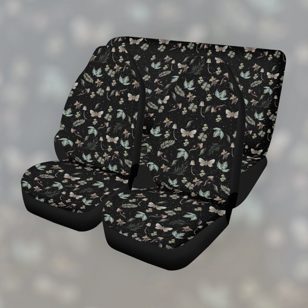 Boho Mushroom Cottagecore Car Seat Covers, Nature Cottagecore Cute Car
