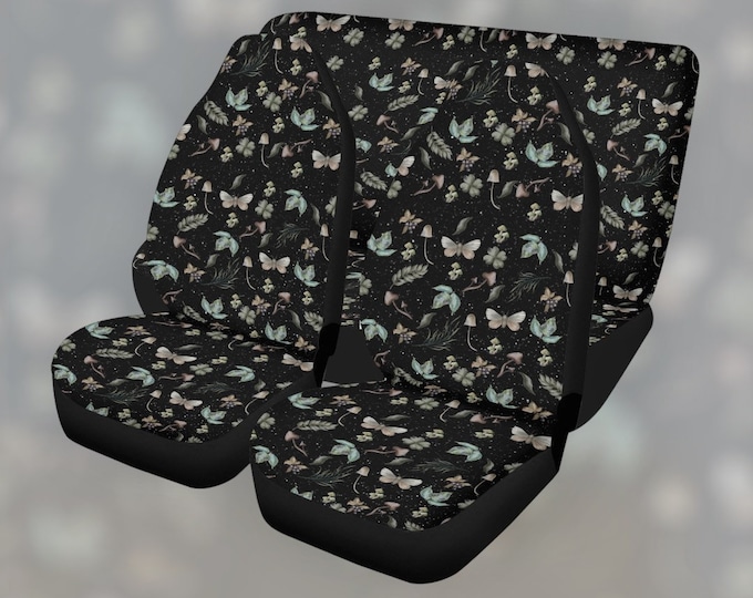 Boho mushroom Cottagecore Car Seat Covers, nature Cottagecore Cute Car Seat Covers for vehicle, Witchy car interior decor, car accessories