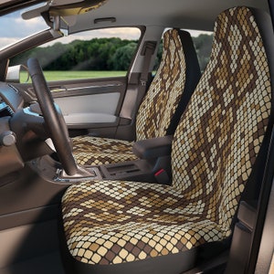 Snake Skin Print Aesthetic Car Seat Covers, Nature Animal Print Seat Covers for vehicle, Nature car interior decor, car accessories gift