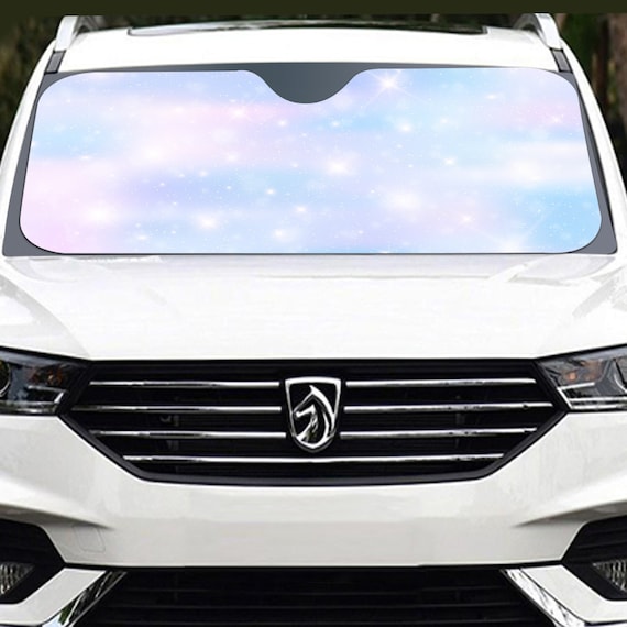 Cute purple kawaii Car sunshade for windshield, cottagecore cute Kawaii Window Sun Blocker Kawaii car accessories Auto Decor Screen