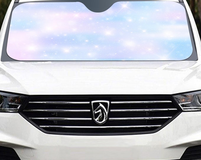 Cute purple kawaii Car sunshade for windshield, cottagecore cute Kawaii Window Sun Blocker Kawaii car accessories Auto Decor Screen