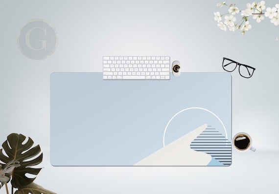 Soft Blue Mountain Desk Mat, Extra Large Desk Mat with Multiple Size Options, Home Office Desk Decor, Gift For Coworker, Extended Mouse Pad