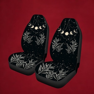 Boho Celestial Sky Car Seat Covers, Celestial Cottagecore witchy Seat Covers for vehicle, Boho Car Seat protector for vehicle interior decor