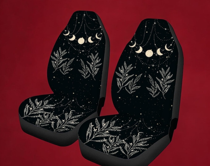 Boho Celestial Sky Car Seat Covers, Celestial Cottagecore witchy Seat Covers for vehicle, Boho Car Seat protector for vehicle interior decor