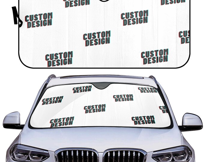 Custom Car sunshade for windshield, personalized  Window Sun Blocker custom car decor, ccustom design car windshield protector, custom gift