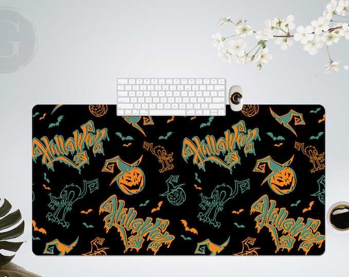 Halloween Pumpkin Scary Decorative mouse Pad, LArge Gaming Mouse PAd, Desk Mat Gaming, XXl Keyboard Mat for Gaming