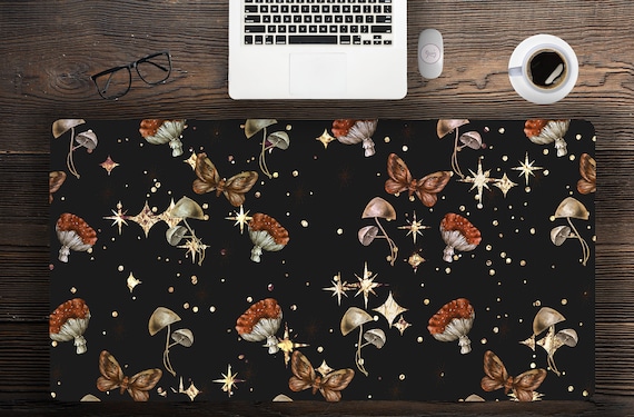 Cottagecore Mushroom Desk Mat Vintage Aesthetic Mouse Pad Forest Magic Nature Large Wicca Mousepad Desk Accessories Decor Gamer Gift Deskmat