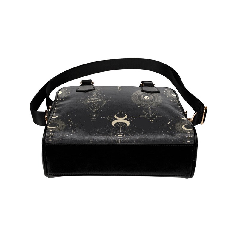 Magic Purse Black Kawaii Astrology Cottagecore Magic Witch Bowler Handbag, Pagan ...