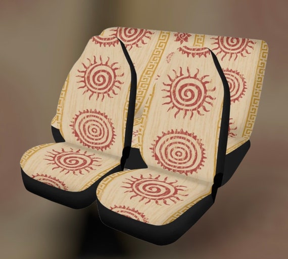 Mystical Sun Beige Car Seat Cover, Cute Seat Cover for Car Interior Decor, Mystical Sun Car Decor, Cute Car Accessories, Car Seat Cover Gift