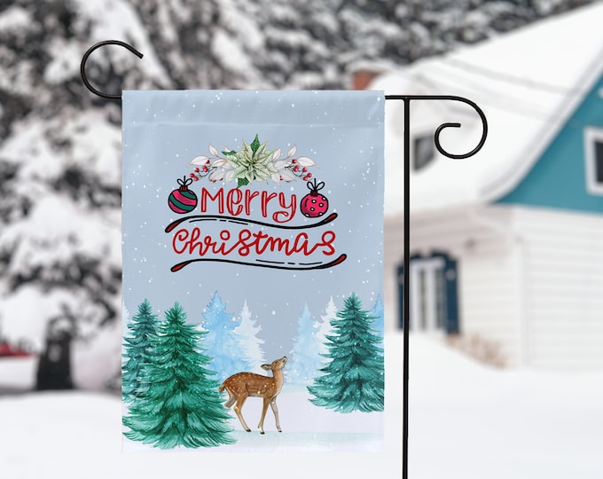 Merry Christmas Garden Flag,Double Sided Decorative House Flags for Home Lawn Yard Indoor Outdoor Decor Christmas gifts Yard Flags