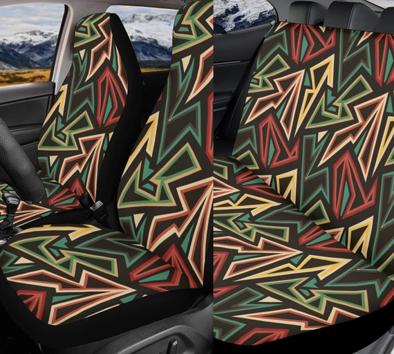 boho abstract Car Seat Covers, Boho hippie Cottagecore Seat Covers for vehicle, Boho car interior decor, cute car accessories Gift