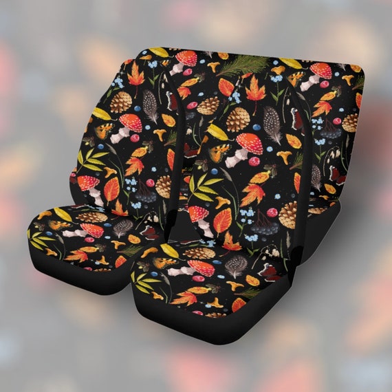 Autumn Mushroom Car Seat Covers, Dark Cottagecore Nature Car Seat Covers for vehicle, Cottagecore Autumn car interior decor, car accessories