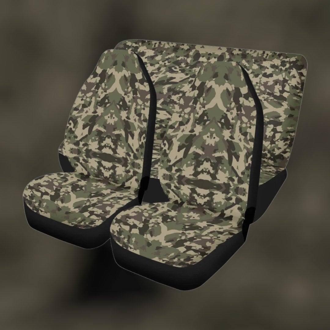 Army Military Green Camouflage Car Seat Covers, Military Camouflage