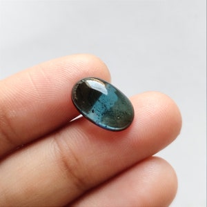 AAA 4.10cts natural blue tourmaline cabochon, 13×8mm blue tourmaline oval cabochon, rare tourmaline, blue tourmaline loose for jewelry