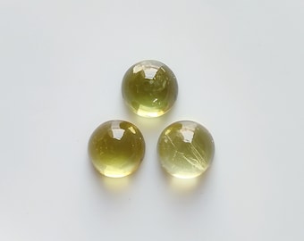 AAA 8mm natural yellow tourmaline, 8mm yellow tourmaline round cabochon, yellow tourmaline loose for jewelry